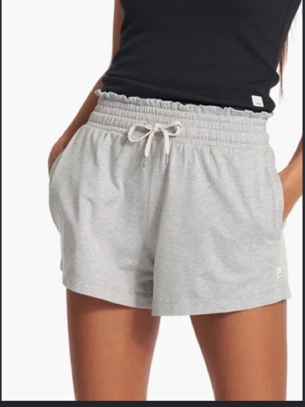 Vuori Halo Boxy Short Women's DreamKnit™ Shorts Pale Grey Heather